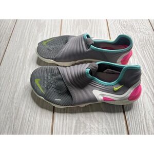 New Nike Free RN Flyknit 3.0 Womens Running Shoes Size 7.5 Gray Pink Blue